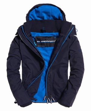 Superdry Pop Cipzár Hooded Arctic SD-Windcheater Férfi Kabát MélyKék | SOAXP4308